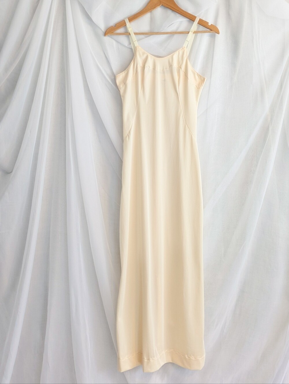 Sheer Off White Slip Dress By Movie Star
